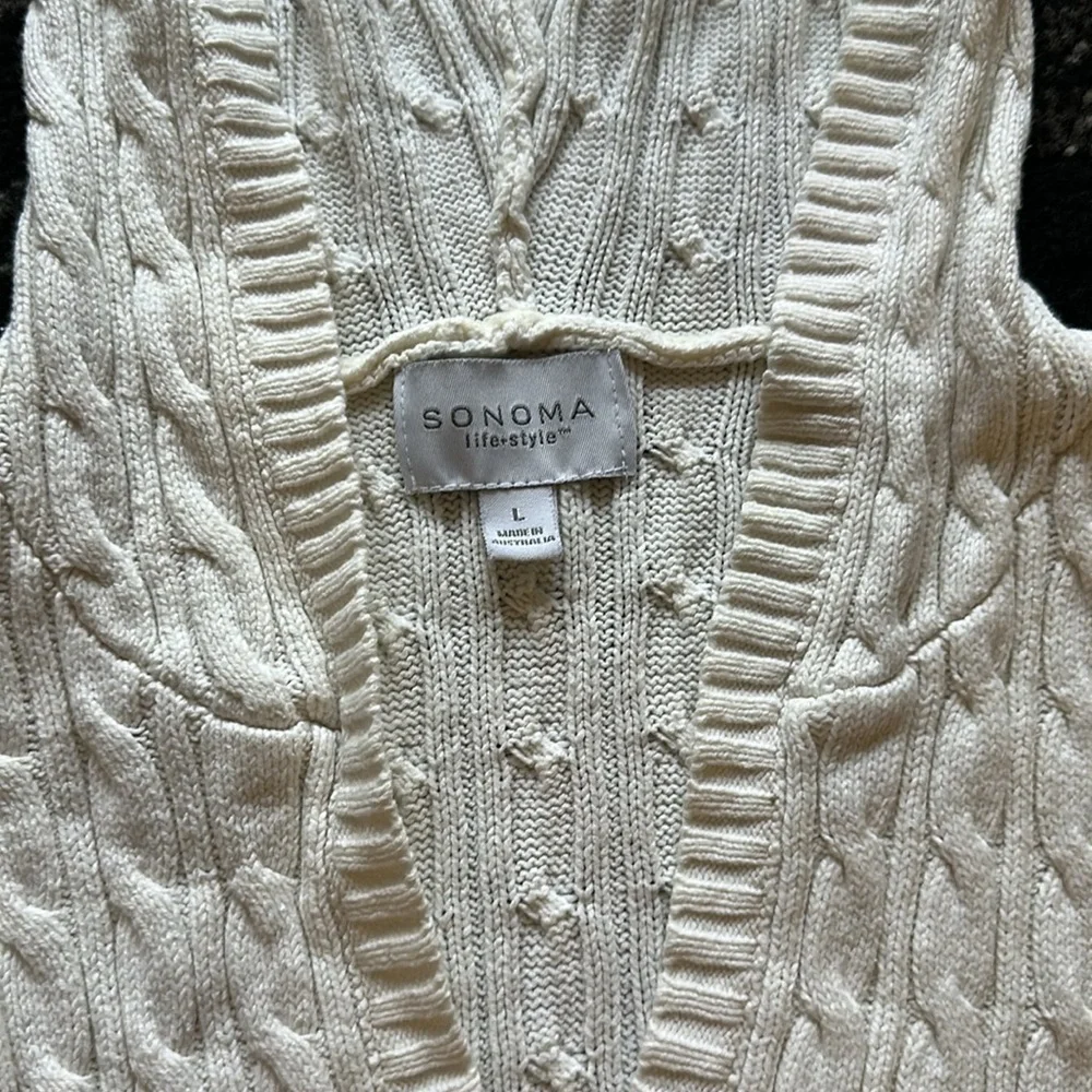 Sonoma Cream V-Neck Sweater for Women - Picture 4 of 7
